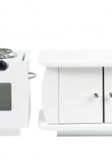 Set of table + table + hot plate – white