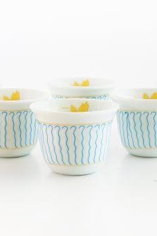 Coffee Cup 12 pieces – Decor: blue lines