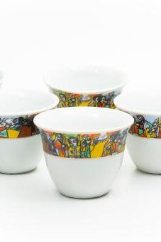 Coffee Cup 12 pieces – Decor: Queen Saba / King Salomon